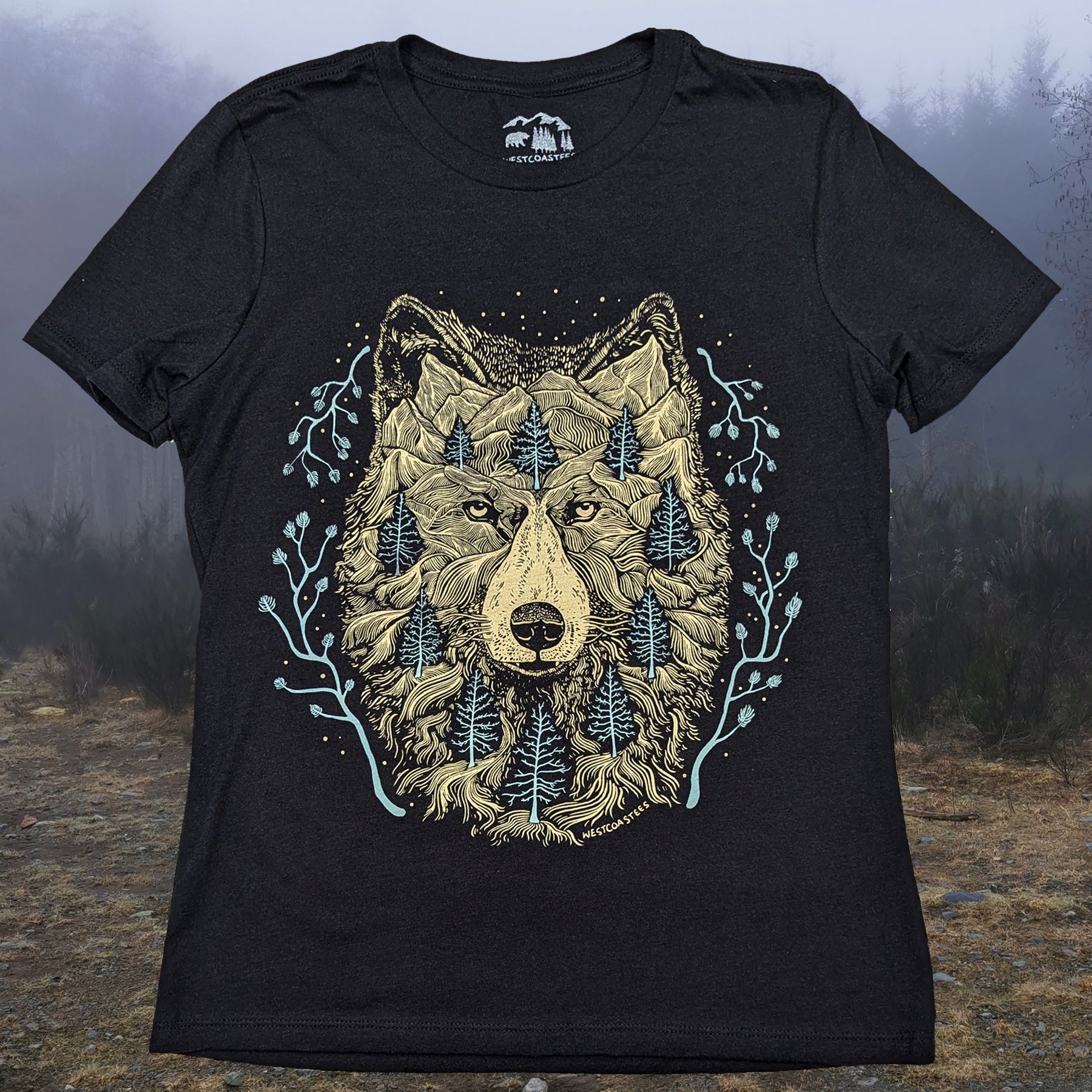 Womens Pine Wolf crewneck t-shirt – Westcoastees