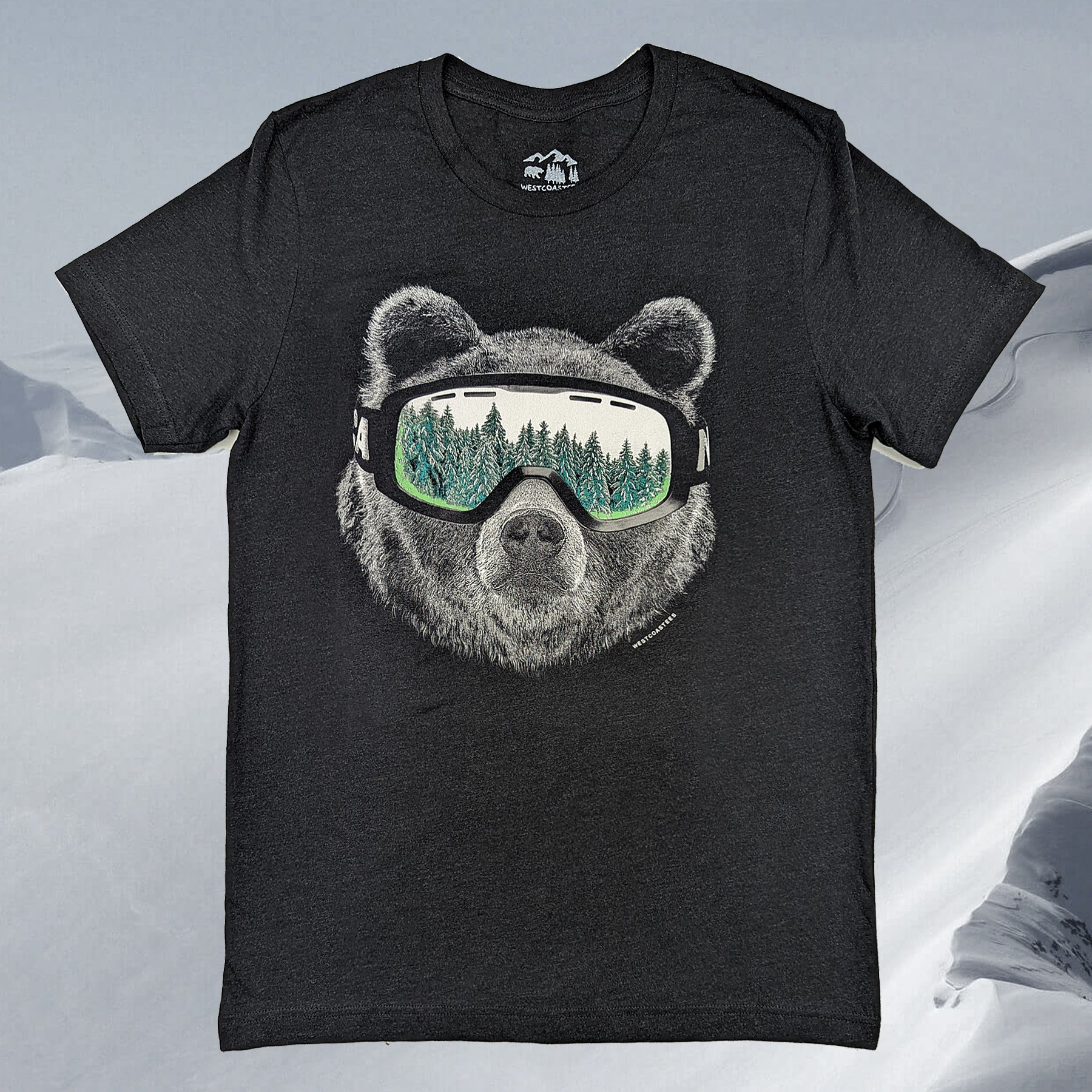 Adult Unisex Ski Bear Graphic Tee