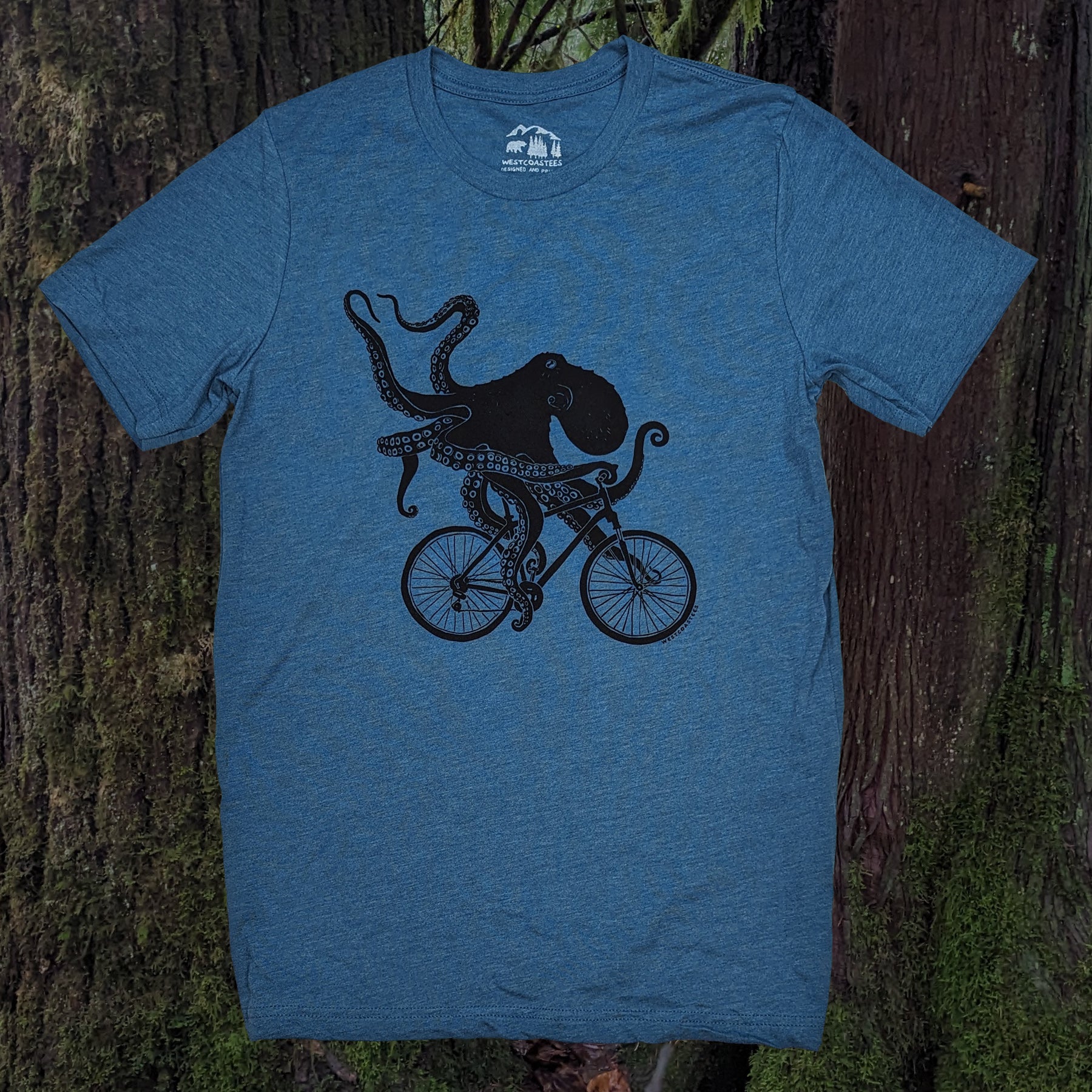 Adult Unisex Biking Octopus T-shirt