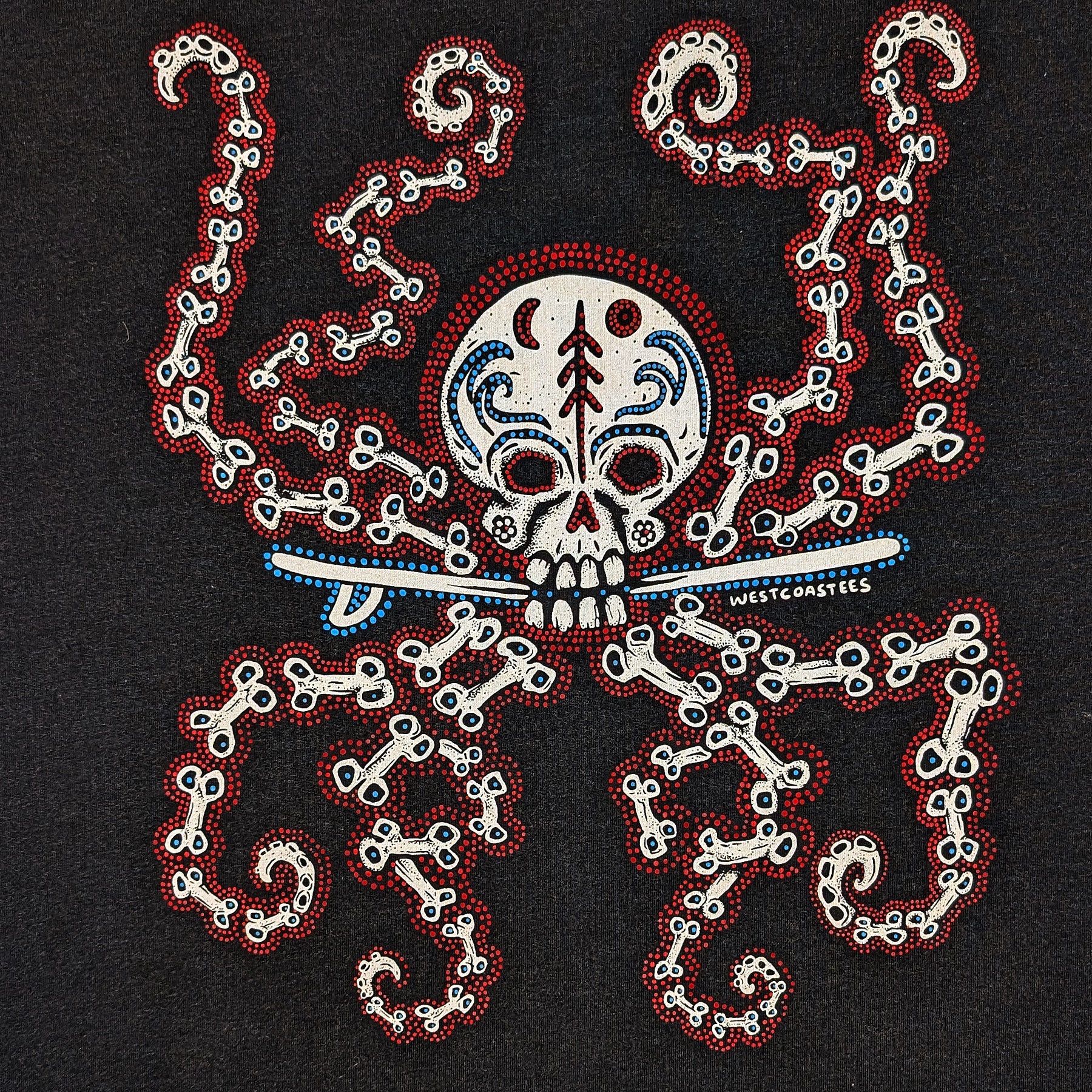 Adult Unisex Octo Sugar Skull T-shirt