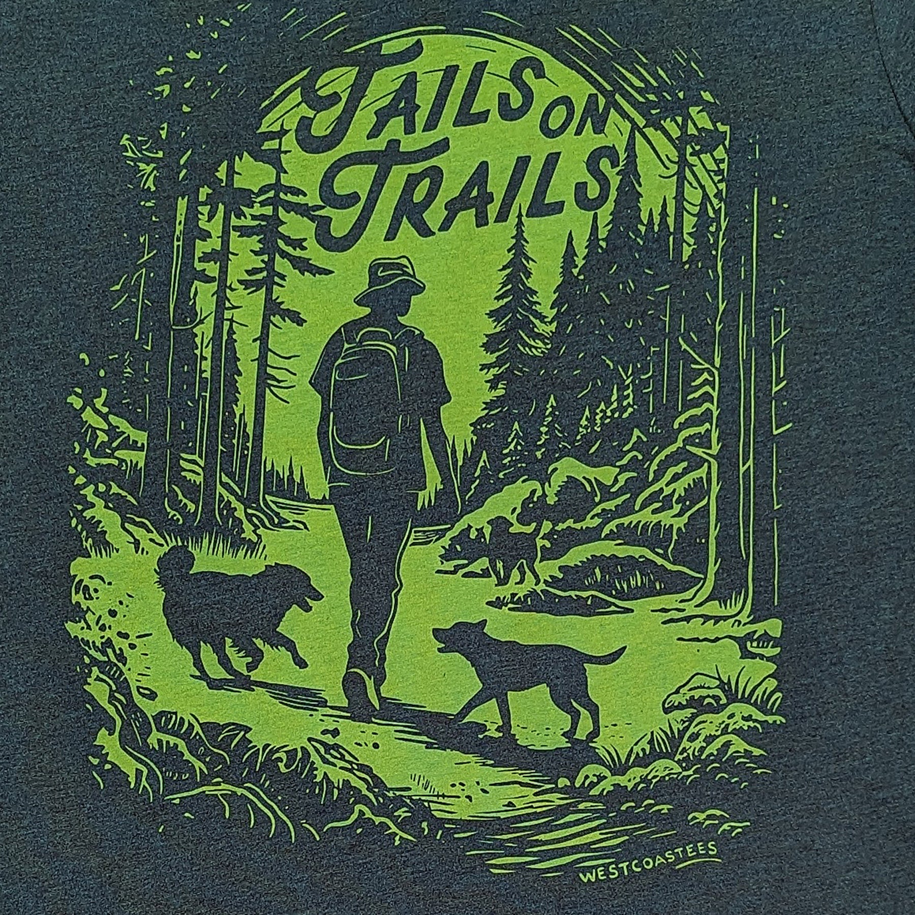 Adult Unisex Tails On Trails T-shirt