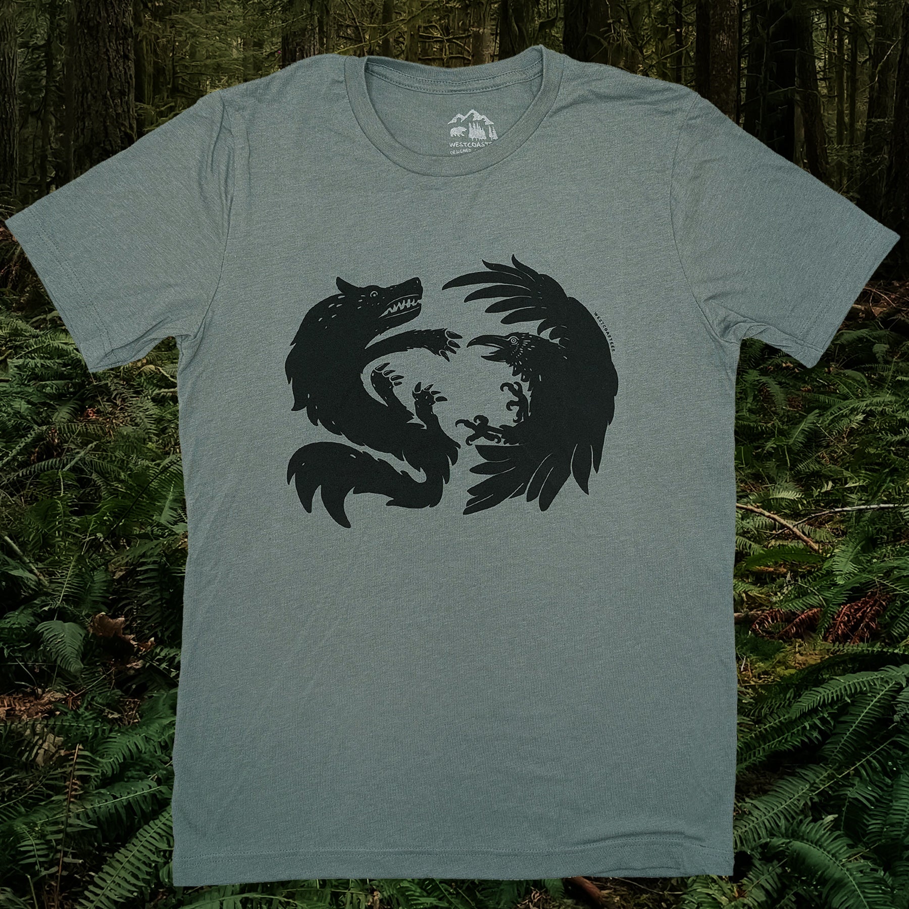 Adult Unisex The Raven and The Wolf T-shirt