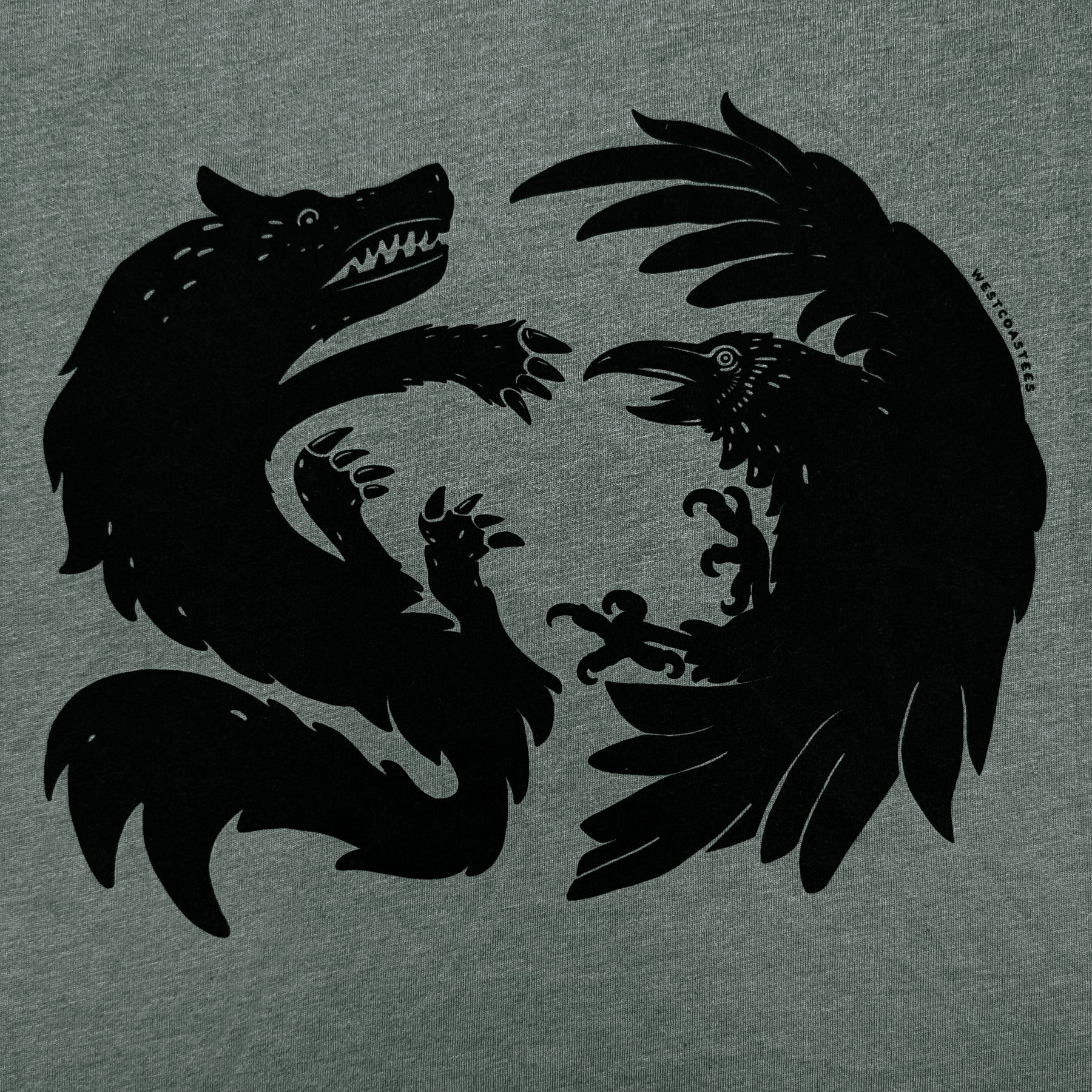 Adult Unisex The Raven and The Wolf T-shirt