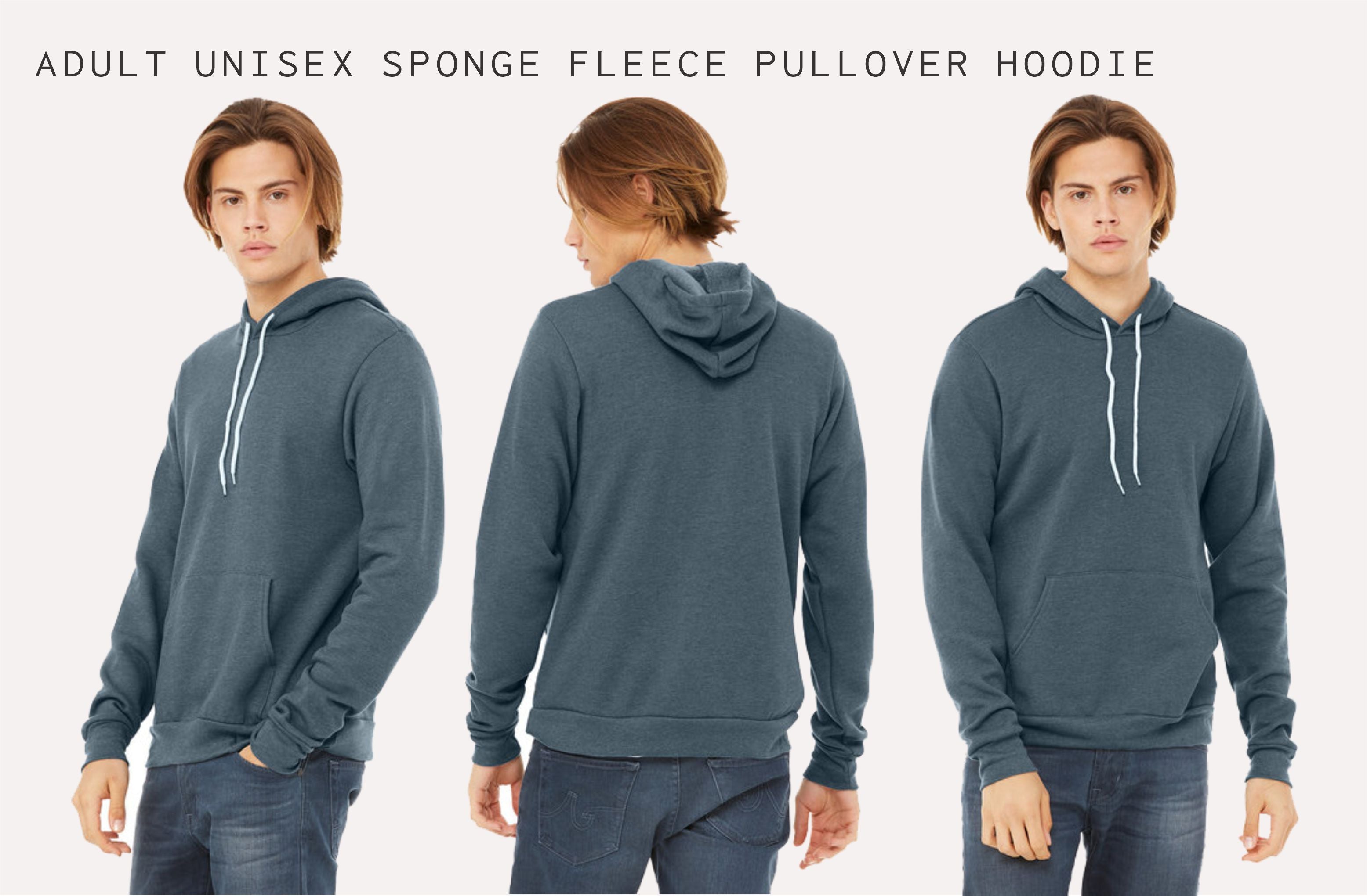 Adult Unisex Misty wave pullover hoodie