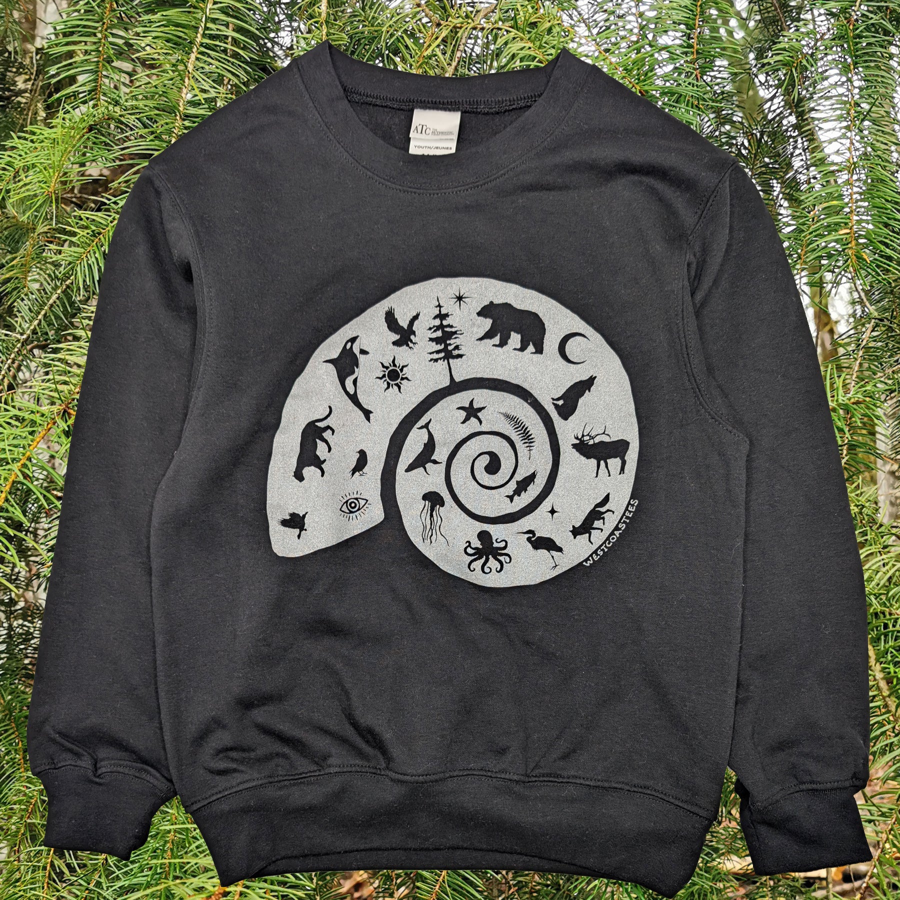 Kid's Nature Spiral Crewneck Sweater