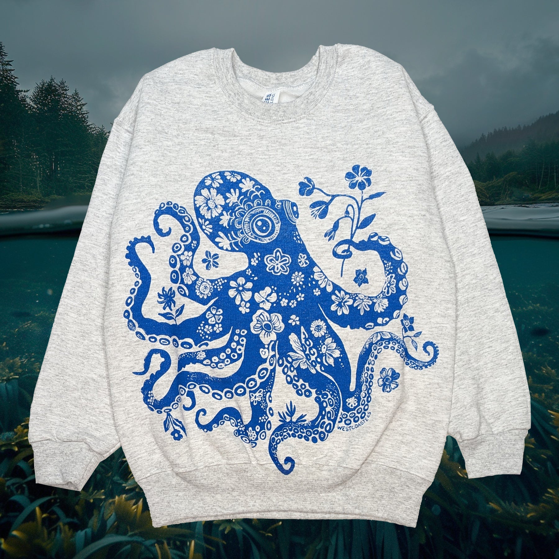 Kids Summer Octopus crewneck sweater