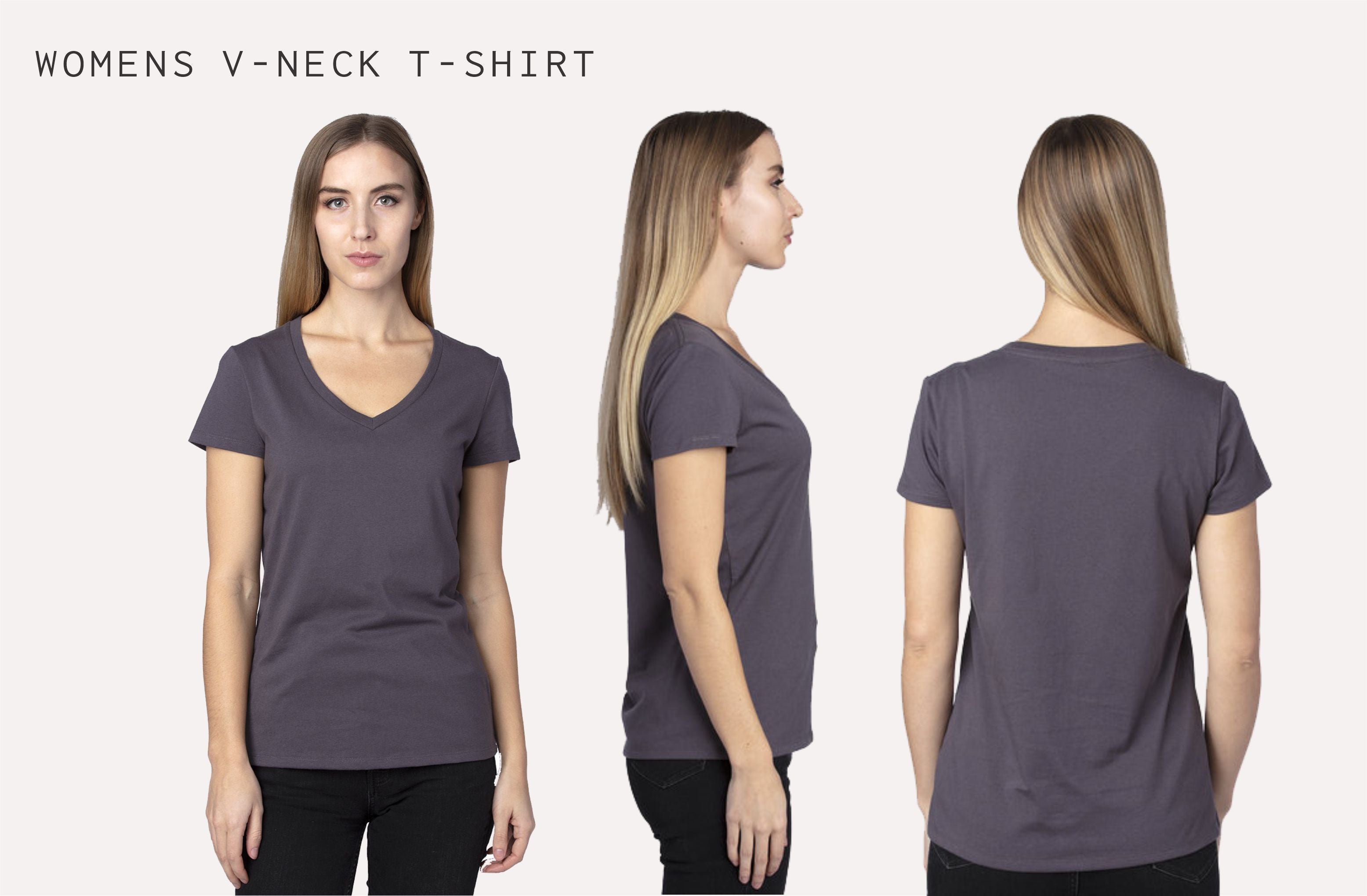 Womens Tree Wave v-neck t-shirt