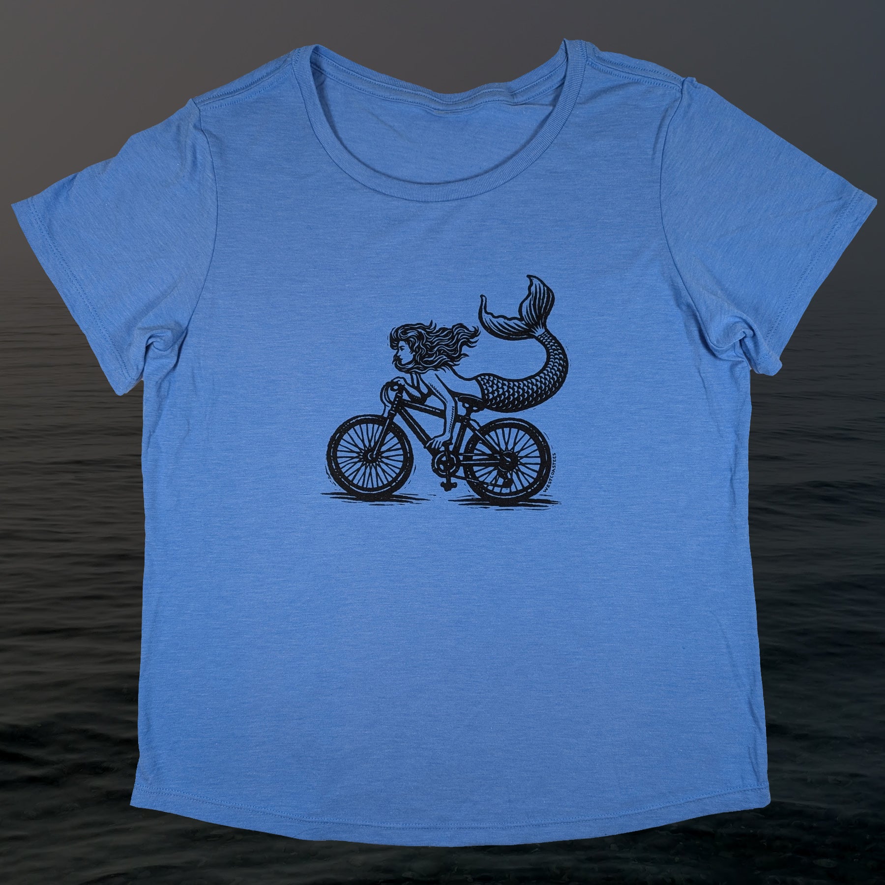 Women's Biking Mermaid Scoop Neck T-shirt