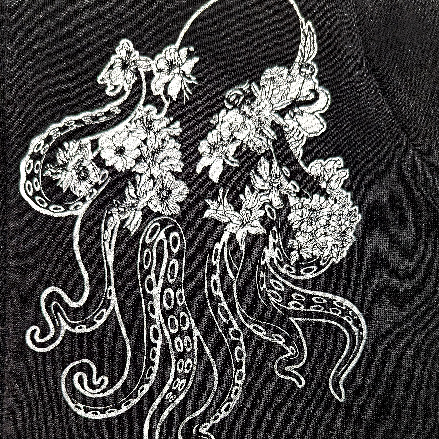 Women's Flower Octopus Zip Up Hoodie