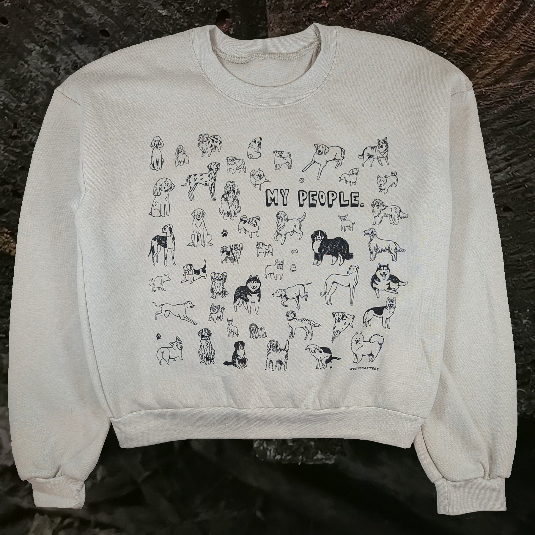 Women's My People Cropped Crew Neck Sweater