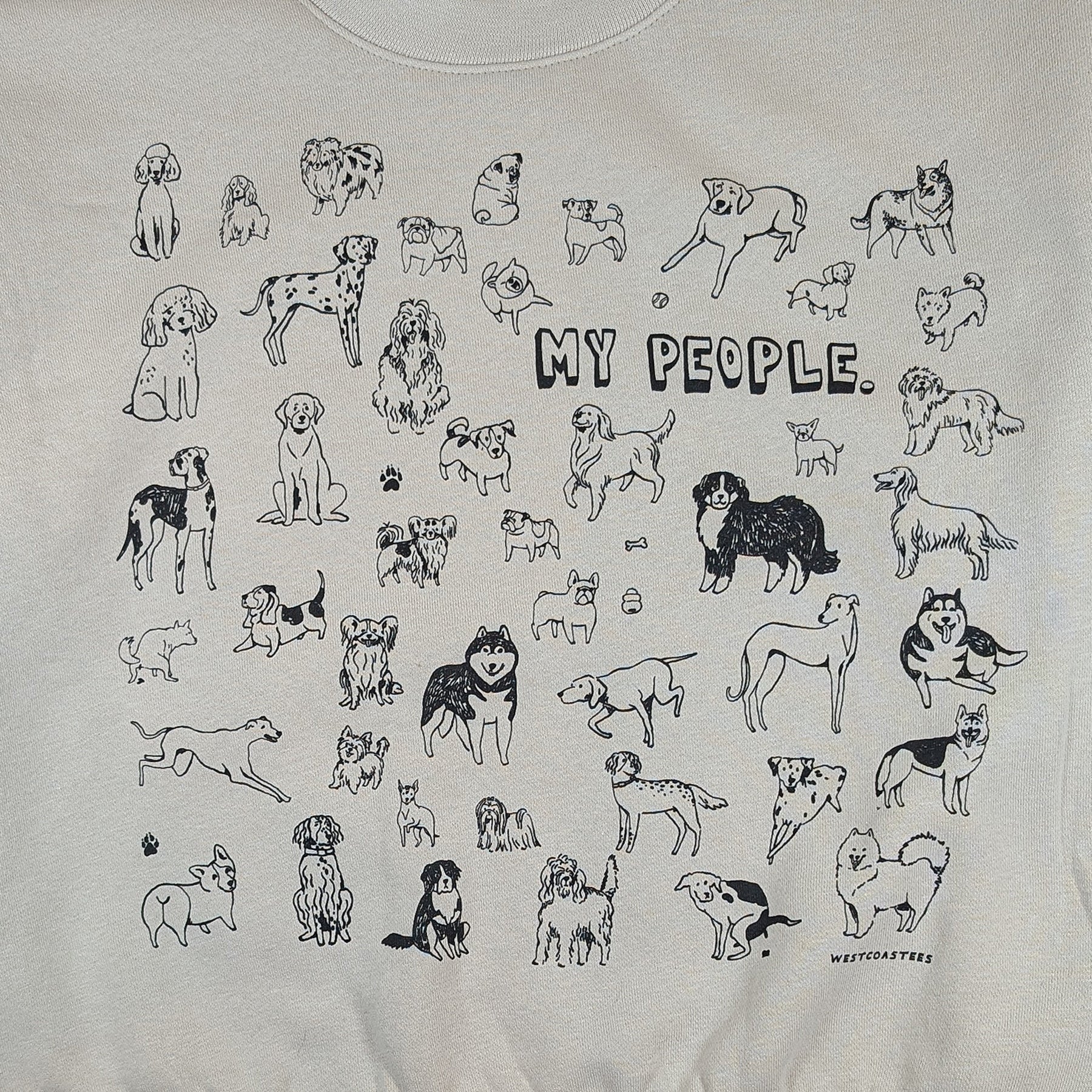 Women's My People Cropped Crew Neck Sweater