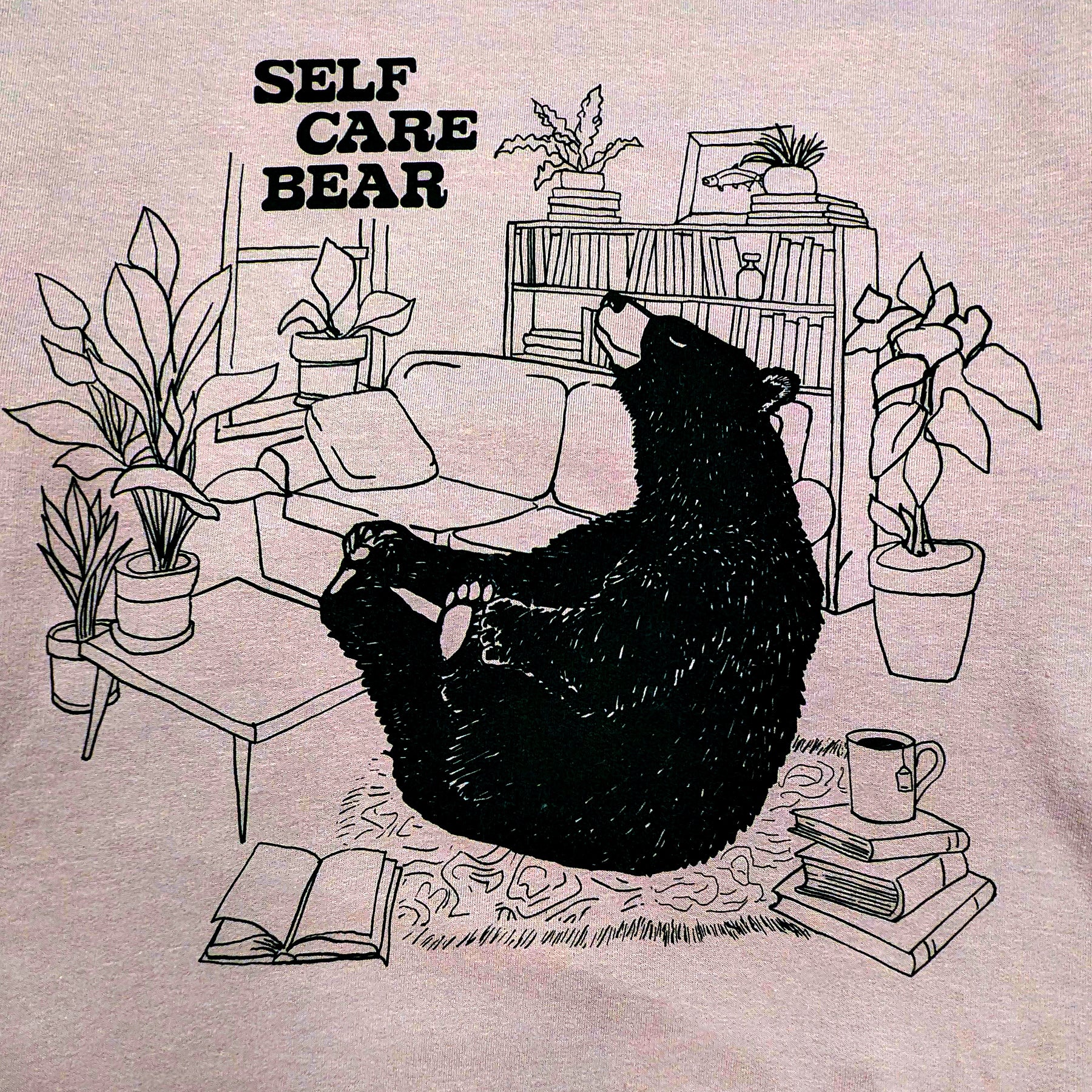 Adult Unisex Self Care Bear crewneck sweater