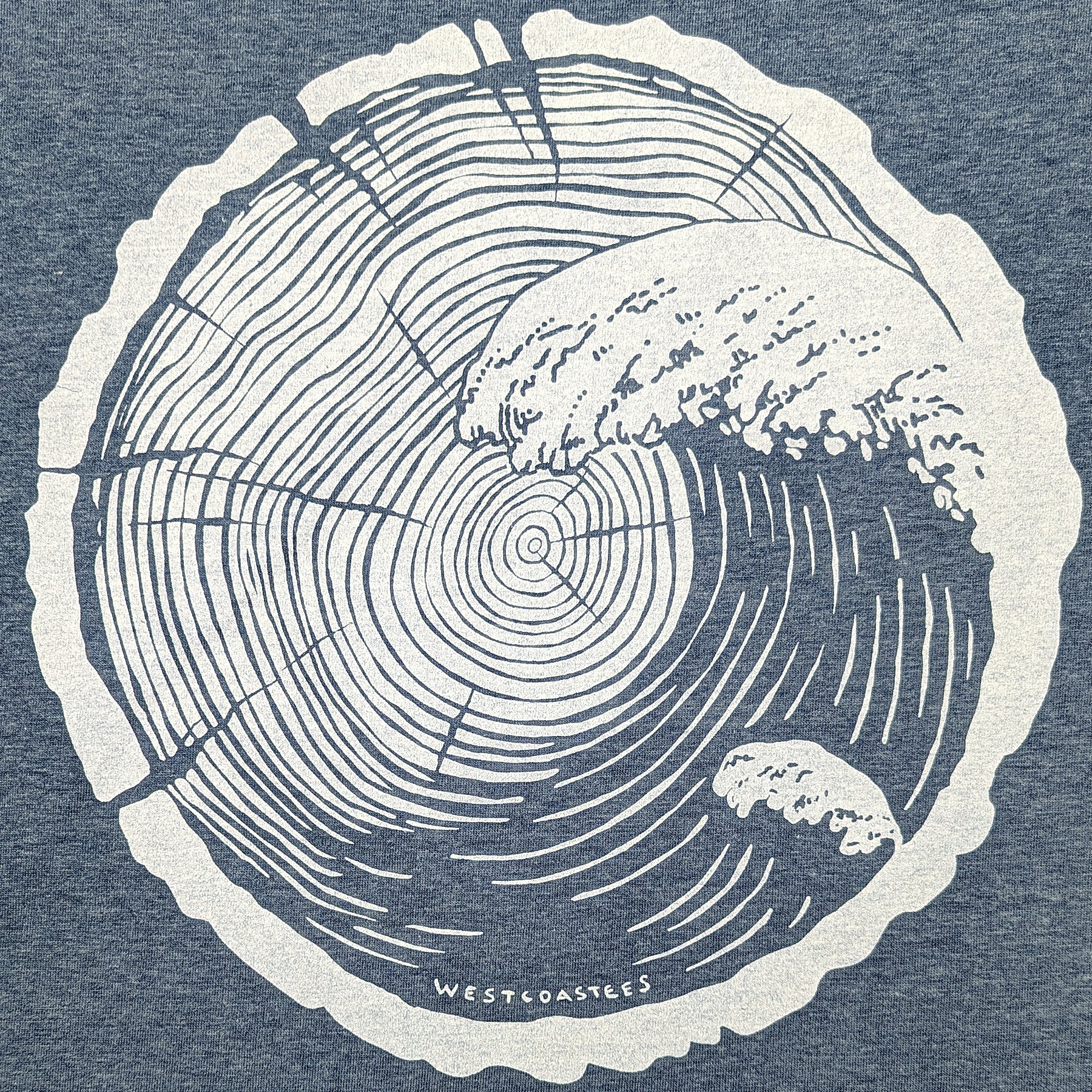 Womens Tree Wave v-neck t-shirt