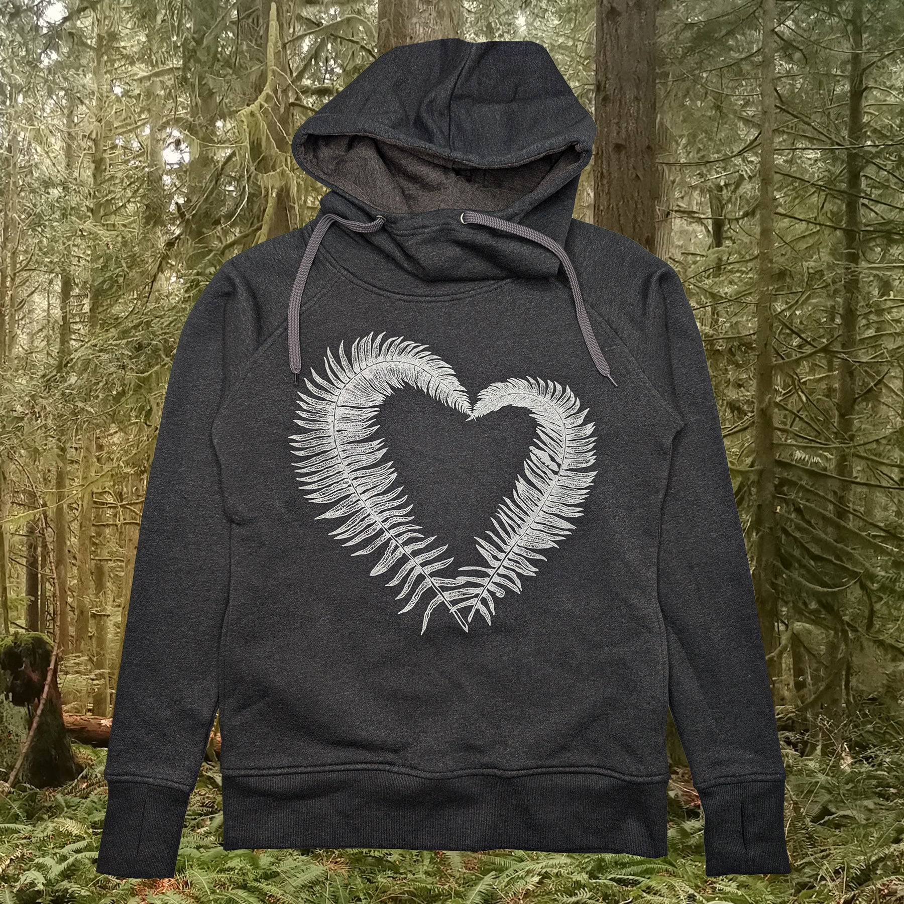 Women's Fern Heart Scuba Hoodie