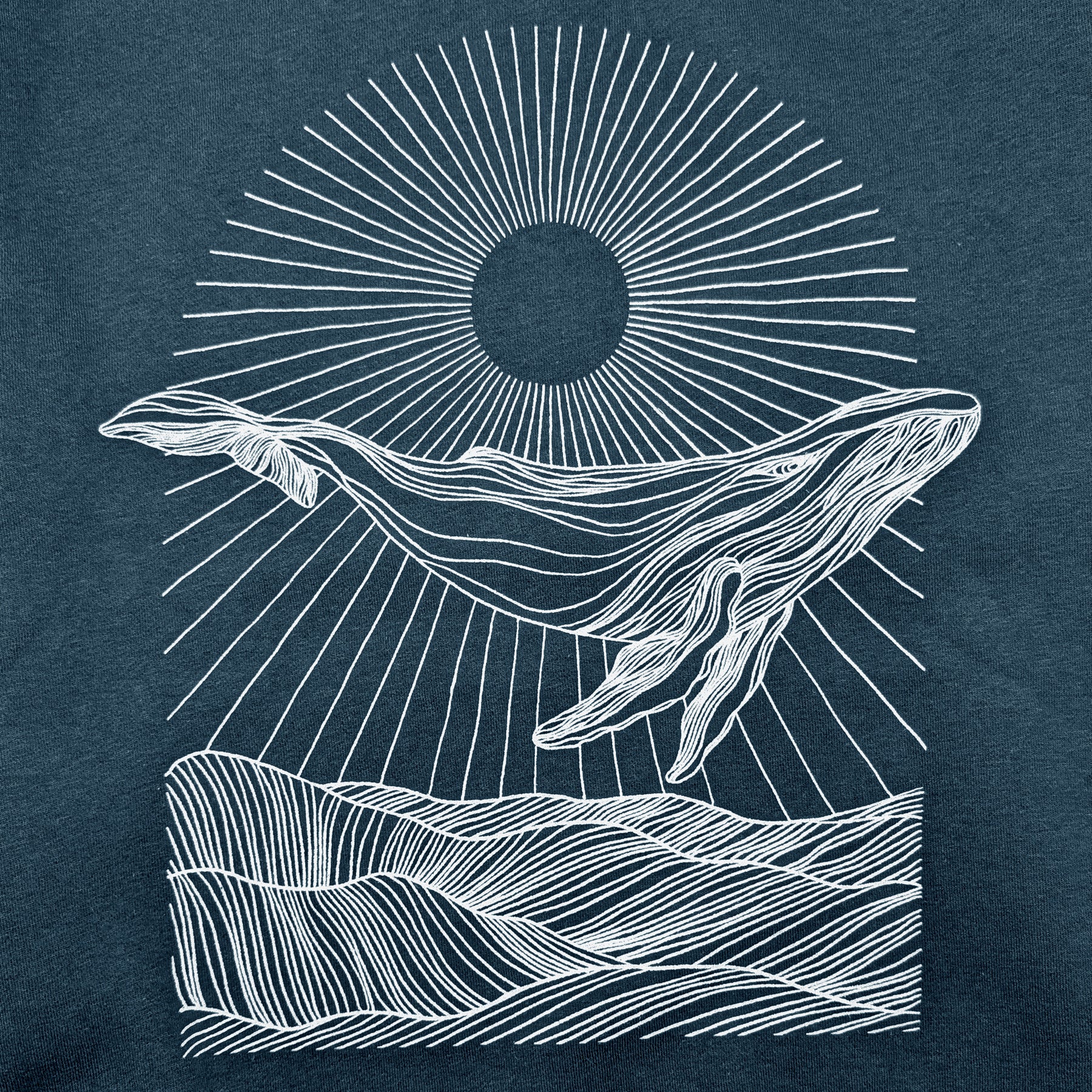 Adult Unisex Sun Whale Crewneck Sweater