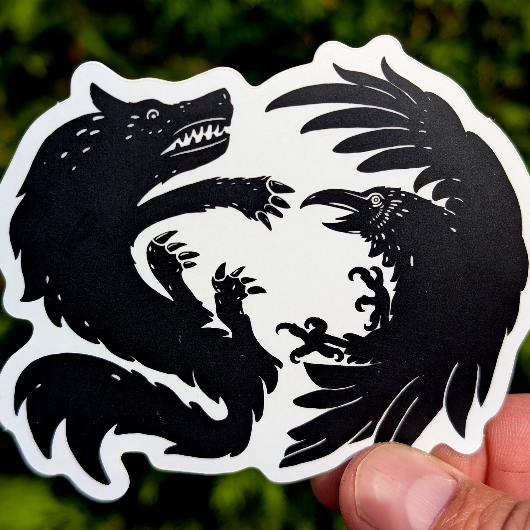 Westcoastees Raven Wolf Sticker