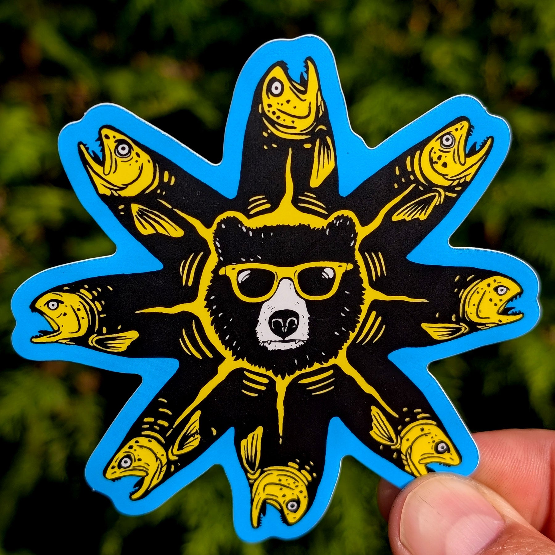 Westcoastees Sun Fish Sticker