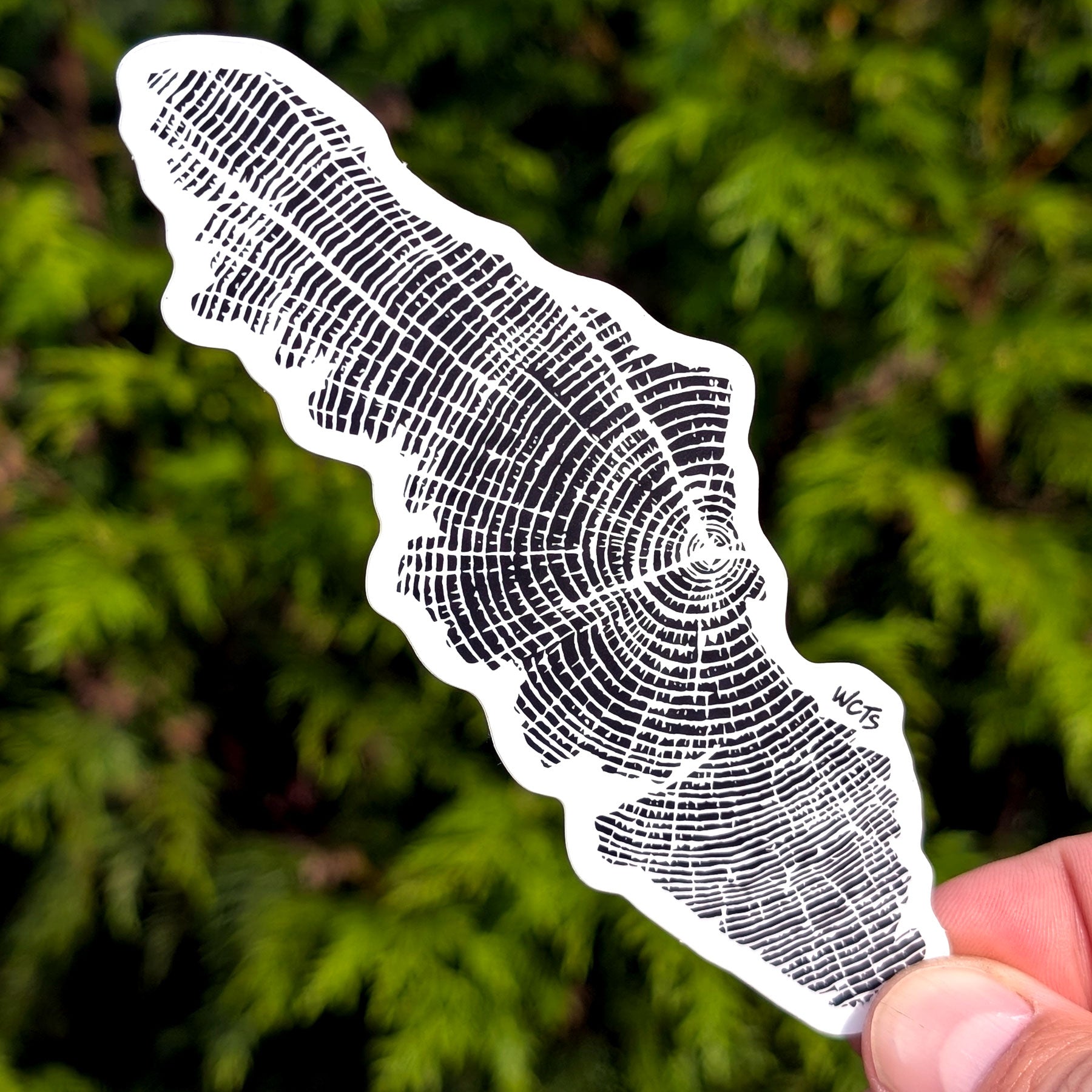 Westcoastees Woodgrain Island Sticker
