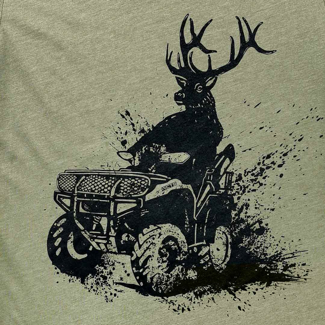 Elk Riding Quad Adult Unisex T-shirt