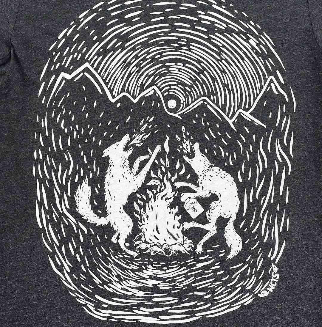 Close-up Bonfire Wolves Adult Unisex T-shirt
