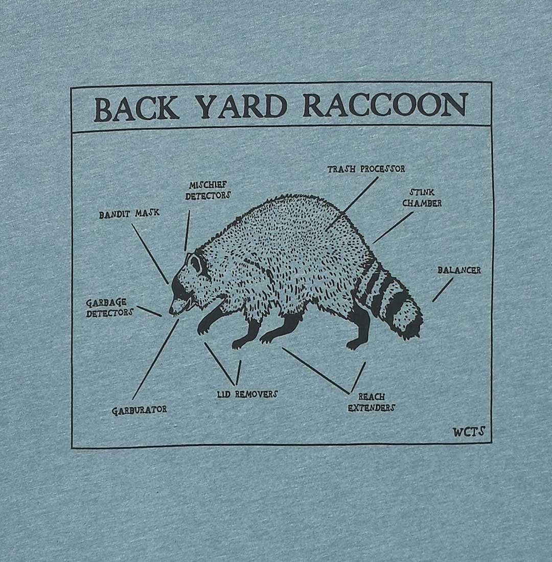 Close-up of Backyard Raccoon Adult Unisex T-shirt