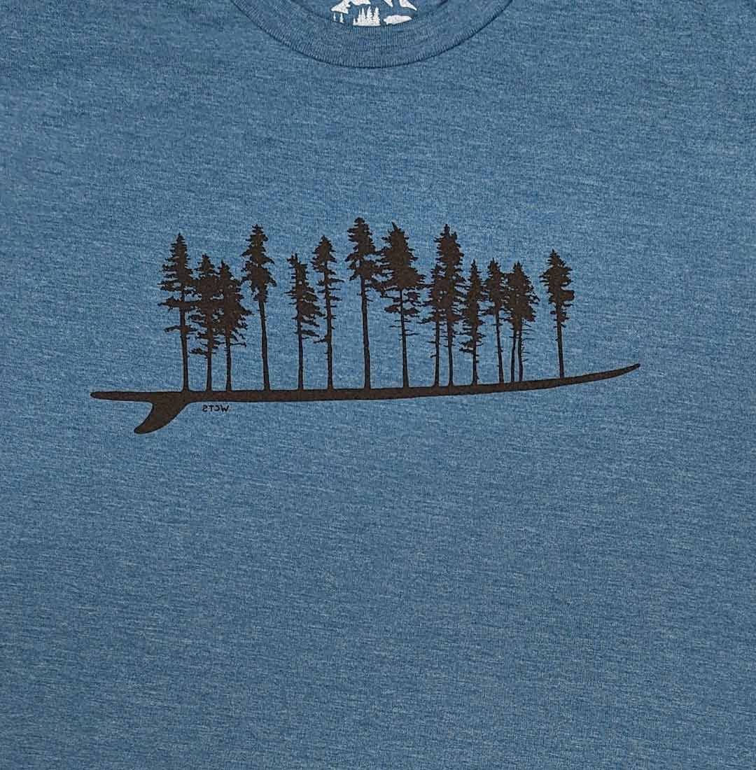 Close-up of Forest Surfboard Adult Unisex T-shirt