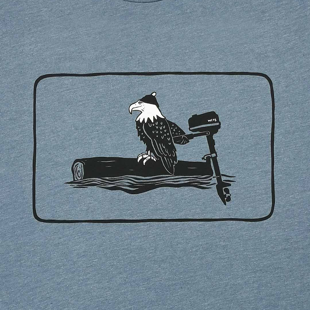 Close-up of Sea Eagle on a log Adult Unisex T-shirt