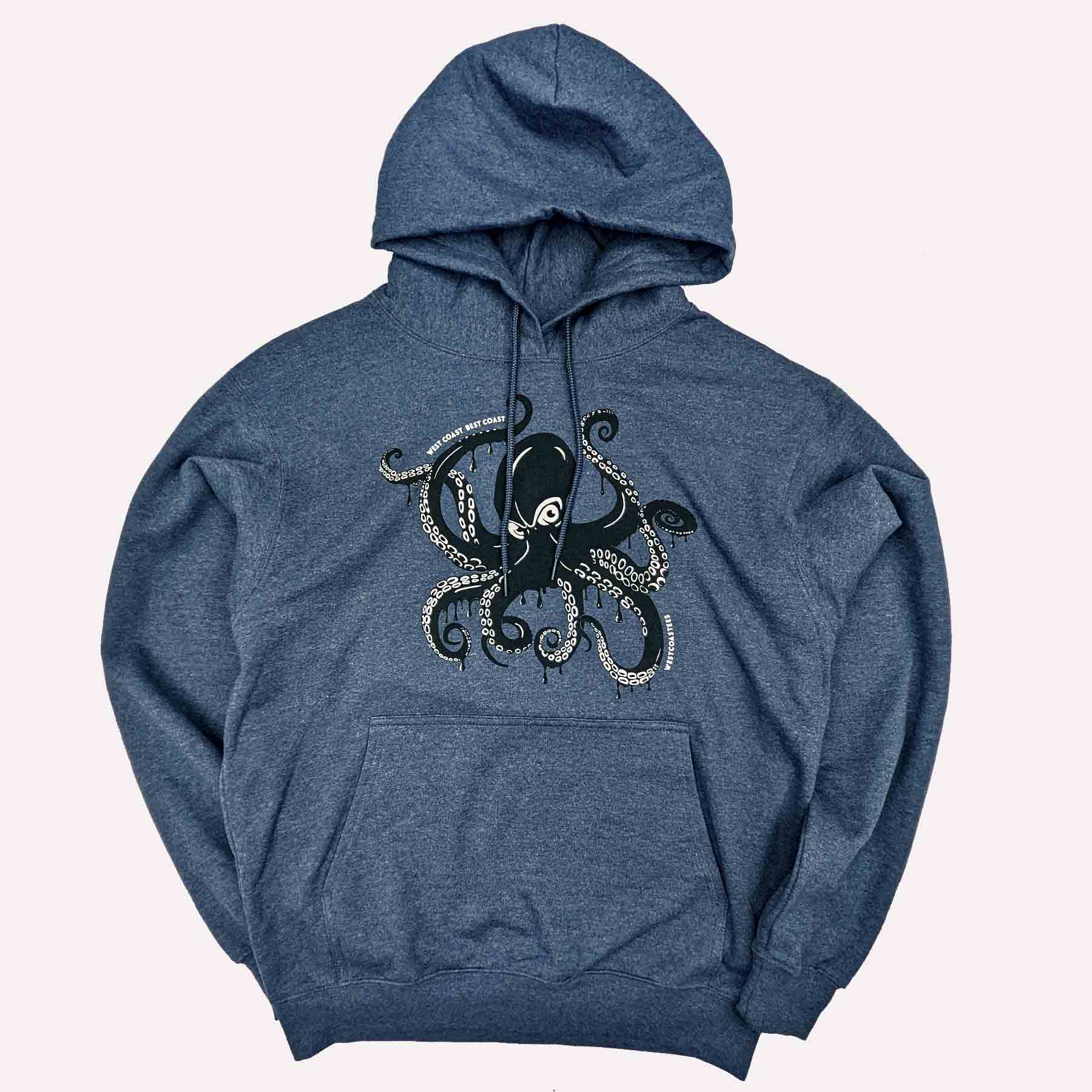 Adult Unisex Giant Pacific Octopus Hoodie, ADULT UNISEX SWEATERS, Westcoastees, 