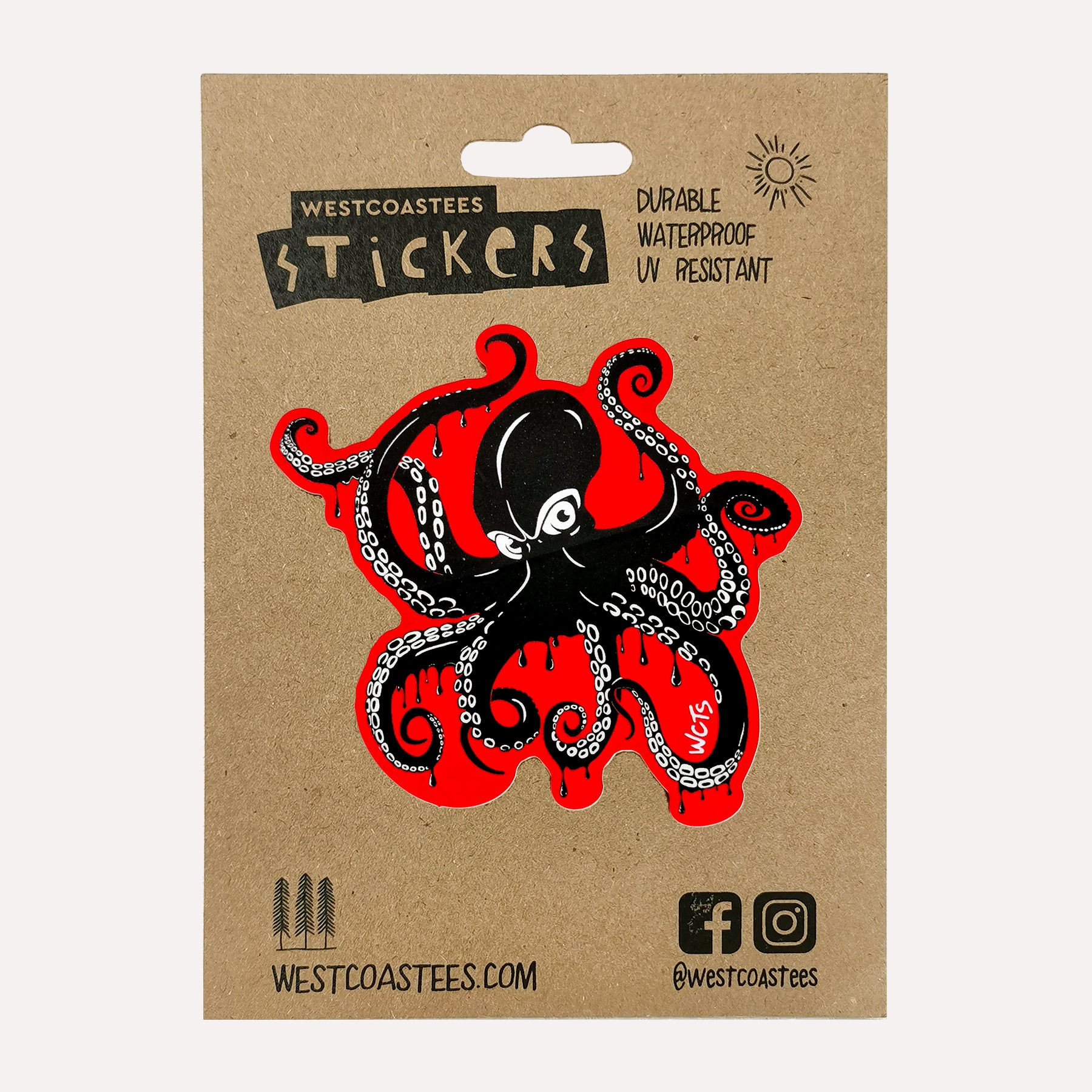 Westcoastees Giant Pacific Octopus Sticker - Westcoastees