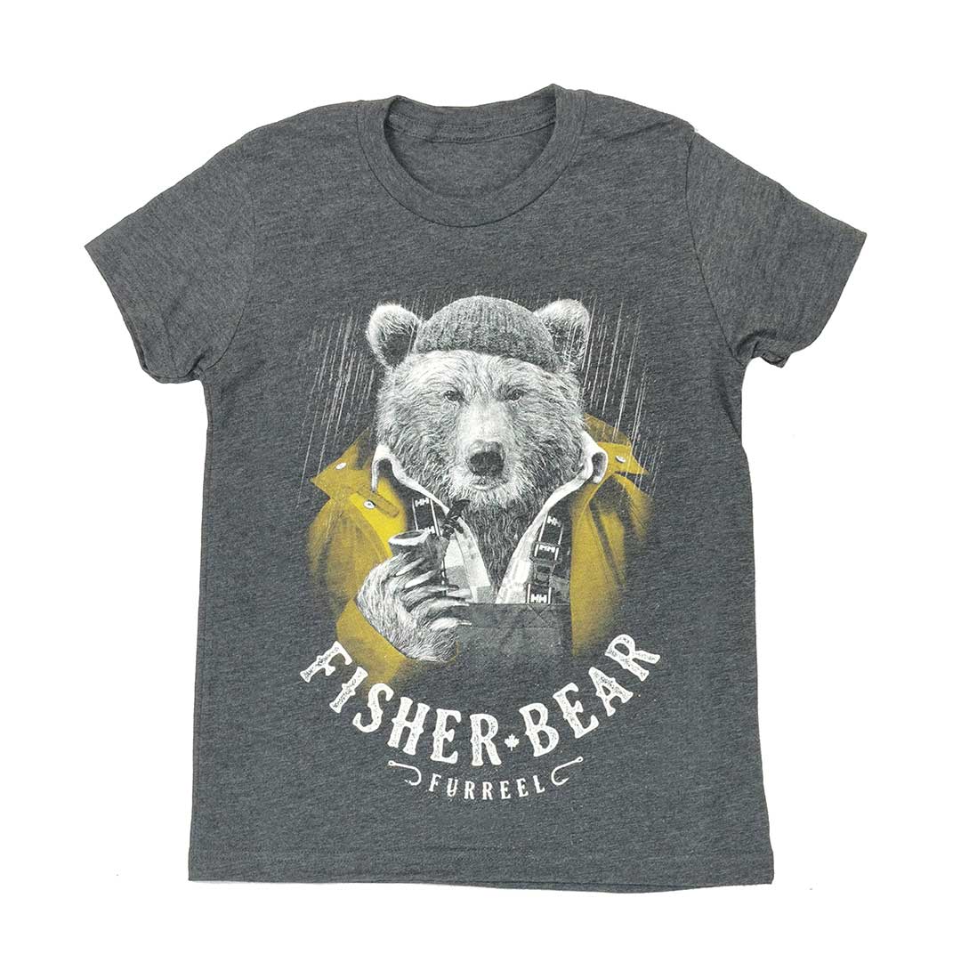 Kid's Fisher Bear T-shirt - Westcoastees