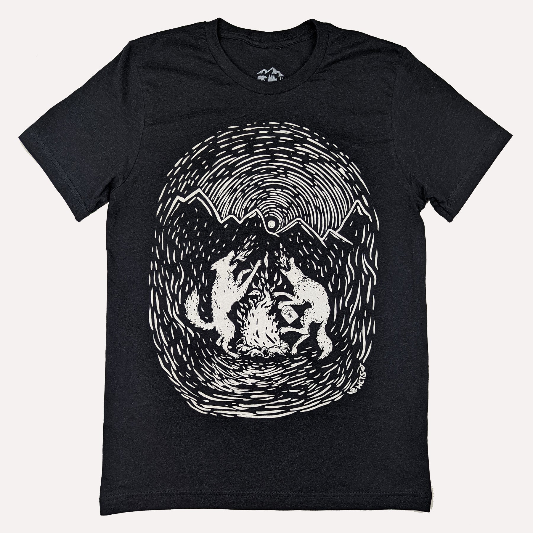 Bonfire Wolves Adult Unisex T-shirt