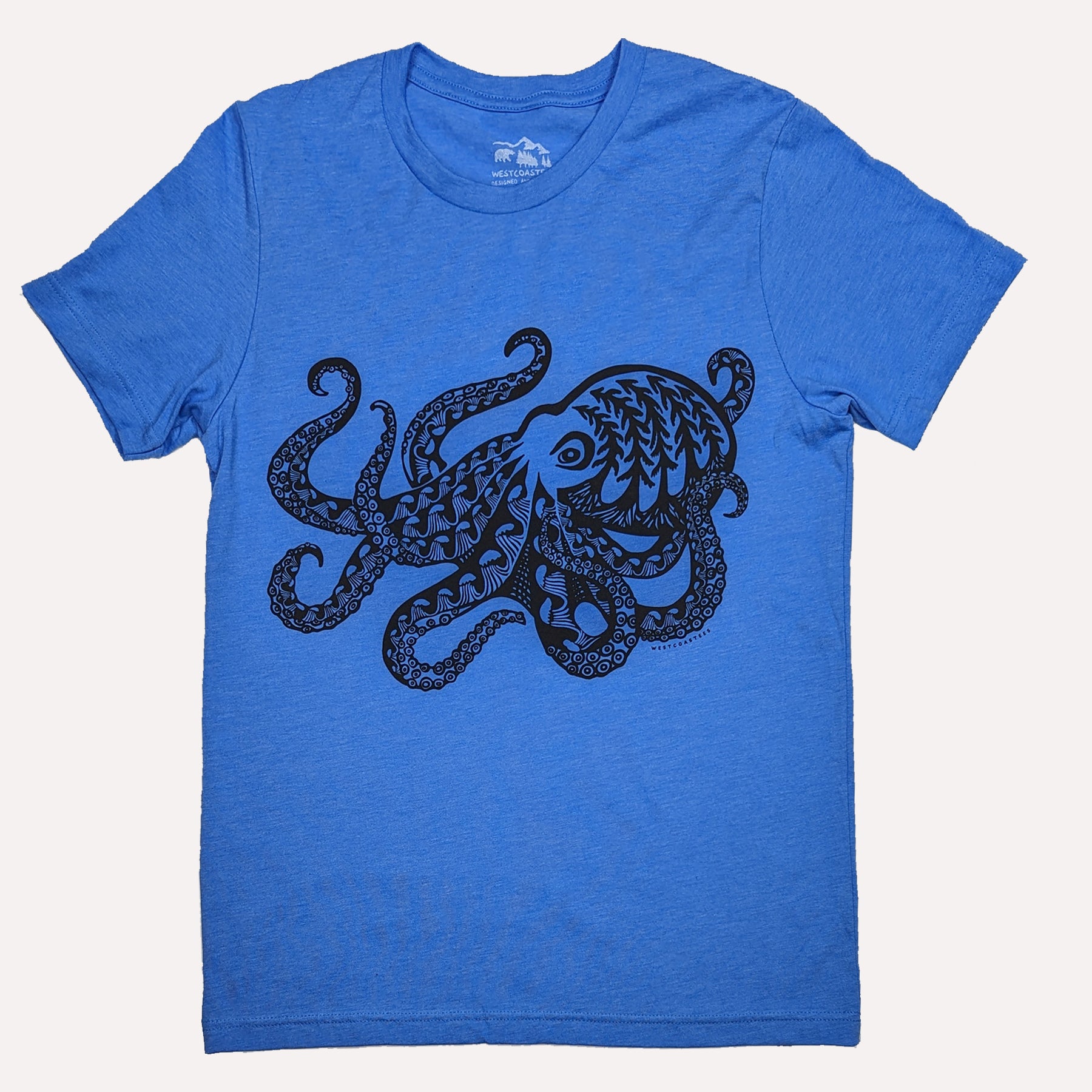 Adult Unisex Forest Octopus T-shirt, ADULT UNISEX TEE'S, Westcoastees, www.westcoastees.com