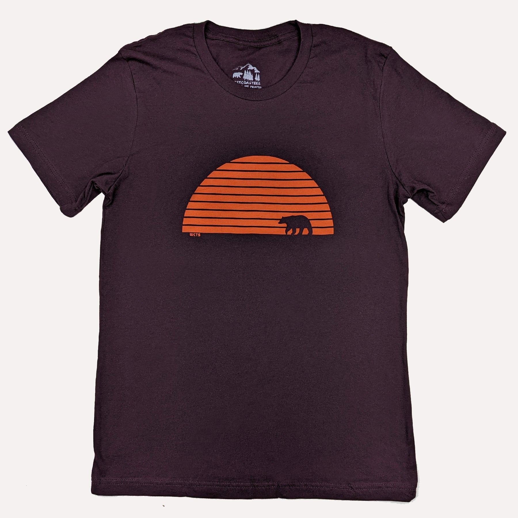 Retro Sunset Bear Adult Unisex T-shirt