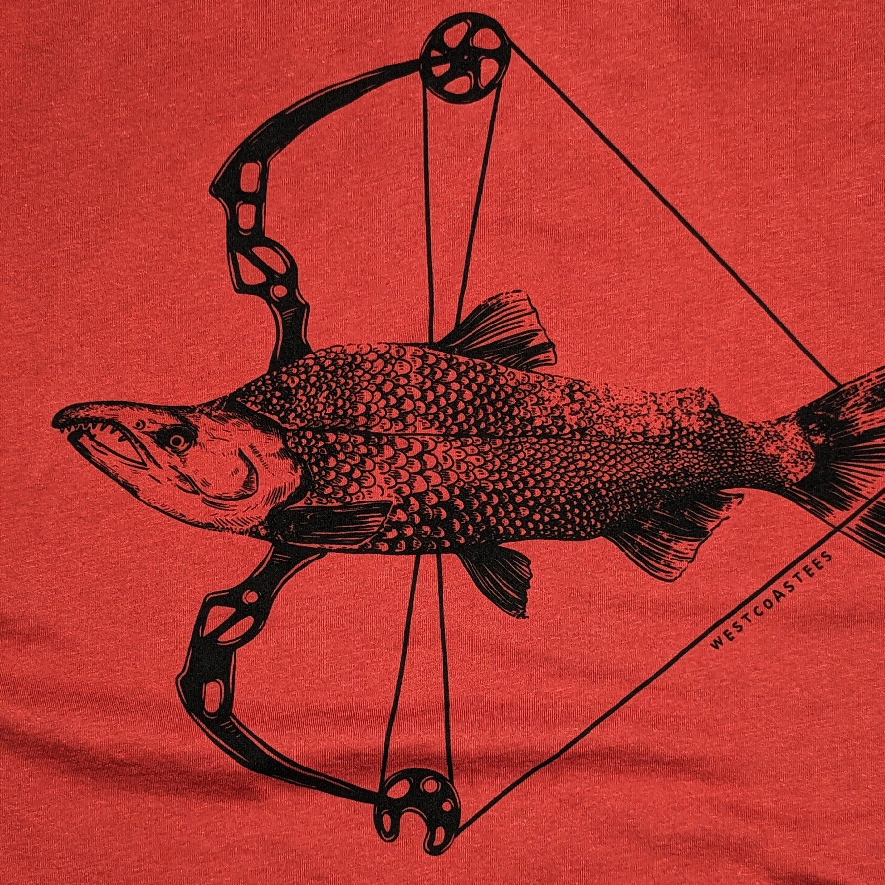 Adult Unisex Salmon Bow T-shirt, ADULT UNISEX TEE'S, Westcoastees, 