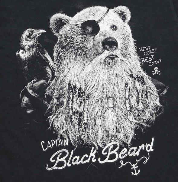 Kid's Captain Black Bear'd T-shirt - Westcoastees