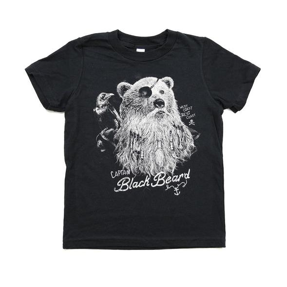 Kid's Captain Black Bear'd T-shirt - Westcoastees